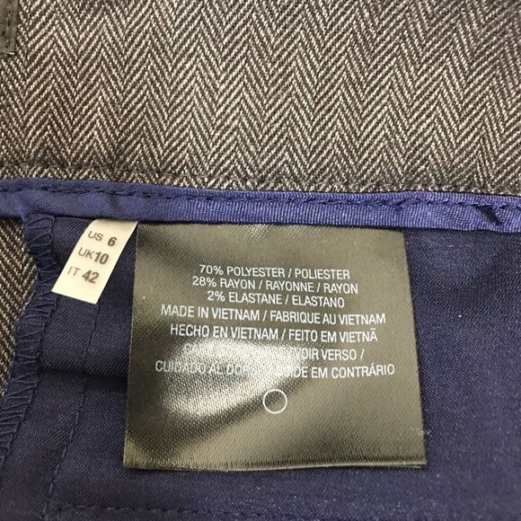 Tahari Terry Straight Charcoal‎ Gray Pant Size 6 - Picture 8 of 10